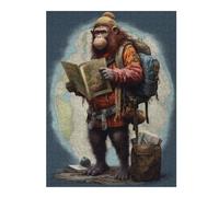 Jigsaw 500 PCS for Adults Travel Guide Ape Puzzles for Adults Brain Teaser Game Perfect Decoration Help The Brain Exercise 500 PCS