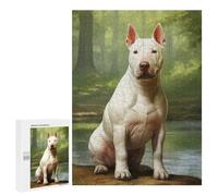 Jigsaw 500 PCS for Adults White Bull Terrier Puzzle for Adults Relaxing Games Analysis And Logic Stress Reduction Gifts 500 PCS