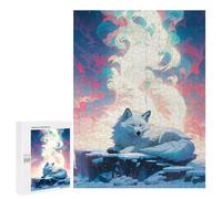Jigsaw 500 PCS for Adults White Wolf in A Dreamy Landscape Adult Jigsaw Puzzle Fun Games Analysis And Logic Unique Birthday And Gifts 500 PCS