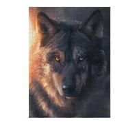 Jigsaw 500 PCS for Adults Wolf's Gaze Wild Eyes Puzzles for Adults Brain Teaser Game Perfect Decoration Help The Brain Exercise 500 PCS