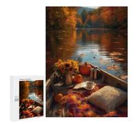 Jigsaw 500 PCS for Teenagers Autumn Lakeside Serenity Puzzle For Teenagers Enhance Memory Challenging To Complete Family Fun & Game Night 500 PCS