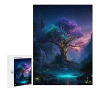 Jigsaw 500 PCS for Teenagers Enchanted Forest Glowing Tree Puzzle For Teenagers Enhance Memory Challenging To Complete Family Fun & Game Night 500 PCS