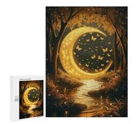 Jigsaw 500 PCS for Teenagers Enchanted Forest Moon Portal Puzzle For Teenagers Difficult Hard Fun Activities at Home Addictive Toys to Cultivate Patience 500 PCS