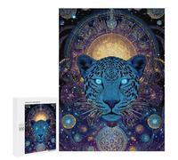 Jigsaw 500 PCS for Teenagers Galactic Leopard Mandala Art Print Puzzles for Teenagers Improve Memory for Birthday, Chrismas Christmas Birthday Gifts 500 PCS