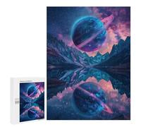 Jigsaw 500 PCS for Teenagers Galactic Reflections Celestial Lake Scene -2 Puzzles for Teenagers Improve Memory for Birthday, Chrismas Christmas Birthday Gifts 500 PCS