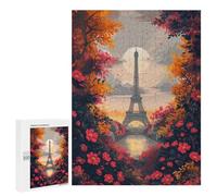 Jigsaw 500 PCS for Teenagers Paris Eiffel Tower Autumn Scenery -1 Puzzle For Teenagers Enhance Memory Challenging To Complete Family Fun & Game Night 500 PCS