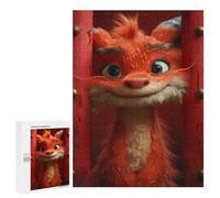 Jigsaw 500 PCS for Teenagers Red Fox in Cage Puzzle For Teenagers Enhance Memory Challenging To Complete Family Fun & Game Night 500 PCS