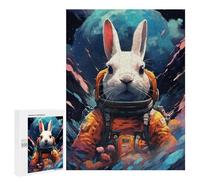 Jigsaw 500 PCS for Teenagers Space Bunny Adventure -4 Puzzle For Teenagers Enhance Memory Challenging To Complete Family Fun & Game Night 500 PCS