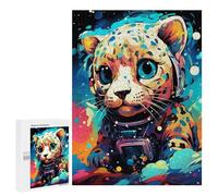 Jigsaw 500 PCS for Teenagers Space Leopard Adventure Puzzle For Teenagers Difficult Hard Fun Activities at Home Addictive Toys to Cultivate Patience 500 PCS