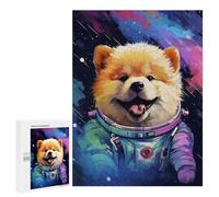Jigsaw 500 PCS for Teenagers Space Pomeranian Explorer Puzzle For Teenagers Enhance Memory Challenging To Complete Family Fun & Game Night 500 PCS