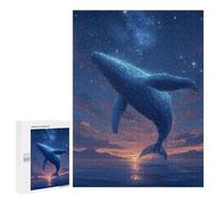 Jigsaw 500 PCS for Teenagers Whale Breaching at Sunset Puzzle For Teenagers Difficult Hard Fun Activities at Home Addictive Toys to Cultivate Patience 500 PCS