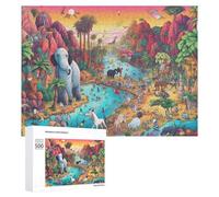Jigsaw 500 PCS for Teenagerss African Safari Paradise Jigsaw Relax Games Difficult Challenge Unique Gifts for Birthday And Christmas 500 PCS