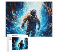 Jigsaw 500 PCS for Teenagerss Astronaut in Space -22 Puzzles for Adults Relaxing Games Analysis And Logic Parent-child Interaction 500 PCS
