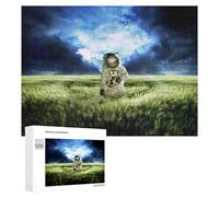 Jigsaw 500 PCS for Teenagerss Astronaut in Wheat Field Puzzles for Adults Relaxing Games Analysis And Logic Parent-child Interaction 500 PCS