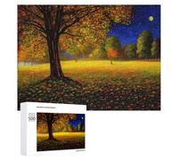 Jigsaw 500 PCS for Teenagerss Autumnal Night Serenity Jigsaw Relax Games Difficult Challenge Unique Gifts for Birthday And Christmas 500 PCS