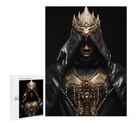 Jigsaw 500 PCS for Teenagerss Black And Gold Hooded King Puzzles for Teenagerss Analysis And Logic Parent-child Interaction Challenging Game Toys 500 PCS