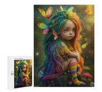 Jigsaw 500 PCS for Teenagerss Butterfly Fairy Puzzles for Adults Relax Games Staycation Kill Time for Is Ideal As A Gift 500 PCS