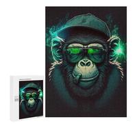 Jigsaw 500 PCS for Teenagerss Chill Monkey -8 Adult Jigsaw Hands-on Game Home Decoration Unique Gifts for Birthday And Christmas 500 PCS