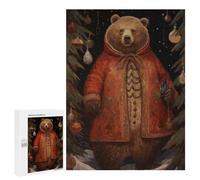 Jigsaw 500 PCS for Teenagerss Classic Xmas Bear Puzzles for Adults Relax Games Staycation Kill Time for Is Ideal As A Gift 500 PCS