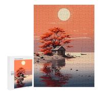 Jigsaw 500 PCS for Teenagerss Cottage Core Sunset Jigsaw Puzzle Family Games Pattern Assembly Unique Gifts for Birthday And Christmas 500 PCS