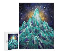 Jigsaw 500 PCS for Teenagerss Crystal Mountain Under Starry Sky Jigsaw Puzzle Family Games Pattern Assembly Unique Gifts for Birthday And Christmas 500 PCS