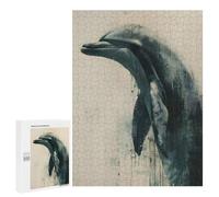 Jigsaw 500 PCS for Teenagerss Dolphin Harmony Puzzles for Adults Relax Games Staycation Kill Time for Is Ideal As A Gift 500 PCS