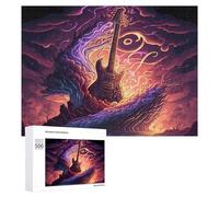 Jigsaw 500 PCS for Teenagerss Electric Guitar in Stormy Sky-1 Puzzles for Adults Relaxing Games Analysis And Logic Parent-child Interaction 500 PCS