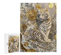 Jigsaw 500 PCS for Teenagerss Elegant Tiger Majesty Puzzles for Teenagerss Analysis And Logic Parent-child Interaction Challenging Game Toys 500 PCS