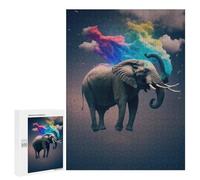 Jigsaw 500 PCS for Teenagerss Elephants Flying Adult Puzzles Relaxing Games Home Decoration Unique Gifts for Birthday And Christmas 500 PCS