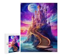 Jigsaw 500 PCS for Teenagerss Enchanted Castle by The Sea Puzzles for Adults Relaxing Games Analysis And Logic Parent-child Interaction 500 PCS