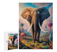 Jigsaw 500 PCS for Teenagerss Enchanted Elephant Jigsaw Puzzle Family Games Pattern Assembly Unique Gifts for Birthday And Christmas 500 PCS