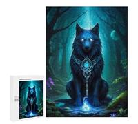 Jigsaw 500 PCS for Teenagerss Enchanted Wolf in Mystic Forest -1 Puzzles for Adults Relax Games Staycation Kill Time for Is Ideal As A Gift 500 PCS