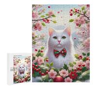 Jigsaw 500 PCS for Teenagerss Festive Cat 01 Spring Jigsaw Puzzle Family Games Pattern Assembly Unique Gifts for Birthday And Christmas 500 PCS