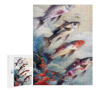 Jigsaw 500 PCS for Teenagerss Fish Animal Art Puzzles for Adults Relax Games Staycation Kill Time for Is Ideal As A Gift 500 PCS