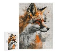 Jigsaw 500 PCS for Teenagerss Fox Elegance Art Adult Jigsaw Hands-on Game Home Decoration Unique Gifts for Birthday And Christmas 500 PCS