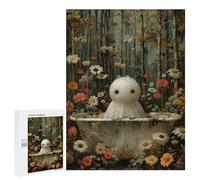 Jigsaw 500 PCS for Teenagerss Ghostly Bath in The Woods Jigsaw for Adults Toy Wall Decor Presents for Women Unique Gifts for Birthday And Christmas 500 PCS