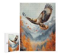 Jigsaw 500 PCS for Teenagerss Golden Eagle Soaring Adult Jigsaw Hands-on Game Home Decoration Unique Gifts for Birthday And Christmas 500 PCS