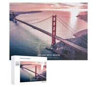 Jigsaw 500 PCS for Teenagerss Golden Gate Bridge, San Francisco-1 Jigsaw Relax Games Difficult Challenge Unique Gifts for Birthday And Christmas 500 PCS
