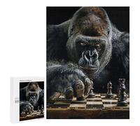 Jigsaw 500 PCS for Teenagerss Gorilla Chess Puzzle for Adults Anti-Stress Toys Difficult Hard for Is Ideal As A Gift 500 PCS