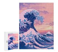 Jigsaw 500 PCS for Teenagerss Great Wave Kanagawa Puzzles for Adults Relax Games Staycation Kill Time for Is Ideal As A Gift 500 PCS