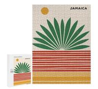 Jigsaw 500 PCS for Teenagerss Jamaica Palm Sunset Puzzles for Teenagerss Analysis And Logic Parent-child Interaction Challenging Game Toys 500 PCS