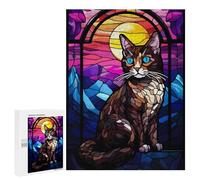 Jigsaw 500 PCS for Teenagerss Japanese Bobtail Cat Puzzles for Adults Relax Games Staycation Kill Time for Is Ideal As A Gift 500 PCS