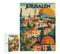 Jigsaw 500 PCS for Teenagerss Jerusalems Golden Glow Jigsaw Puzzle Family Games Pattern Assembly Unique Gifts for Birthday And Christmas 500 PCS