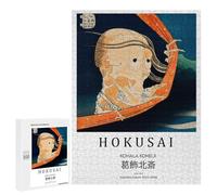 Jigsaw 500 PCS for Teenagerss Katsushika Hokusai Skull Print Jigsaw Puzzle Family Games Pattern Assembly Unique Gifts for Birthday And Christmas 500 PCS