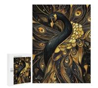 Jigsaw 500 PCS for Teenagerss Kintsugi Peacock Jigsaw Puzzle Family Games Pattern Assembly Unique Gifts for Birthday And Christmas 500 PCS