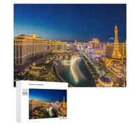 Jigsaw 500 PCS for Teenagerss Las Vegas Strip Night Lights -1 Jigsaw Relax Games Difficult Challenge Unique Gifts for Birthday And Christmas 500 PCS
