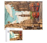 Jigsaw 500 PCS for Teenagerss London's Iconic Streetscape Jigsaw Relax Games Difficult Challenge Unique Gifts for Birthday And Christmas 500 PCS