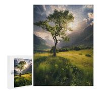 Jigsaw 500 PCS for Teenagerss Lone Tree at Dawn Adult Puzzles Relaxing Games Home Decoration Unique Gifts for Birthday And Christmas 500 PCS