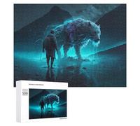 Jigsaw 500 PCS for Teenagerss Magical Encounter in The Mountains Jigsaw Relax Games Difficult Challenge Unique Gifts for Birthday And Christmas 500 PCS