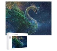 Jigsaw 500 PCS for Teenagerss Magical Fantasy Swan Artwork Jigsaw Relax Games Difficult Challenge Unique Gifts for Birthday And Christmas 500 PCS